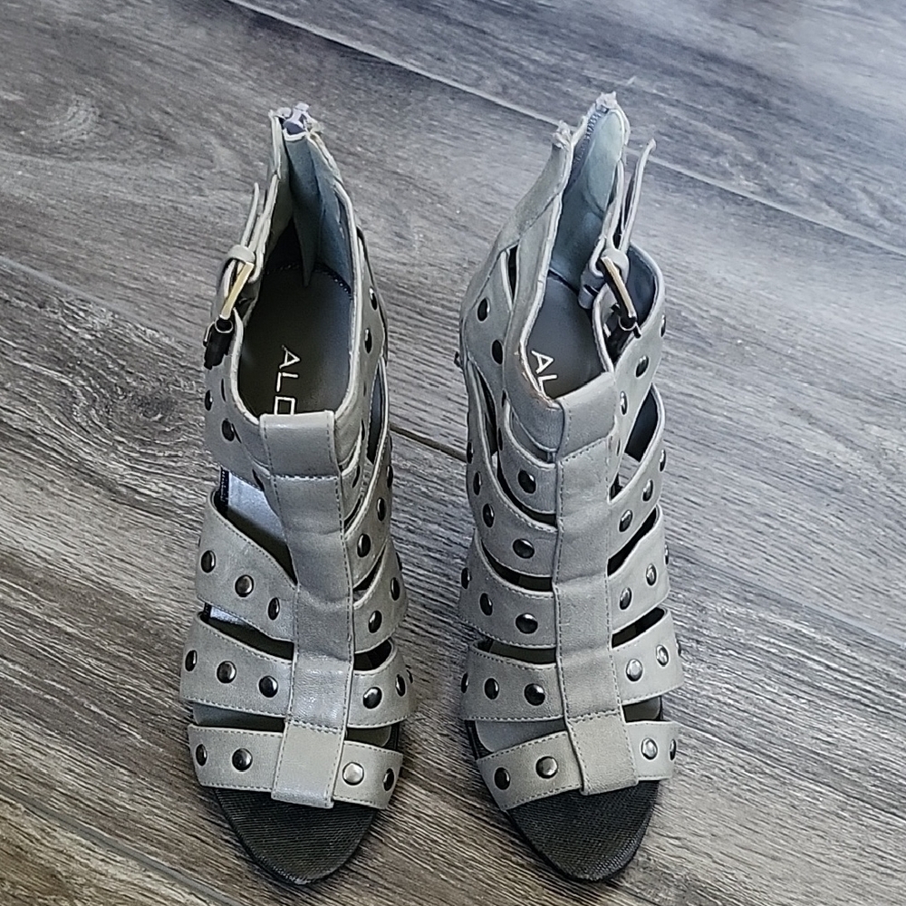 Aldo Gray Gladiator Heeled Sandals